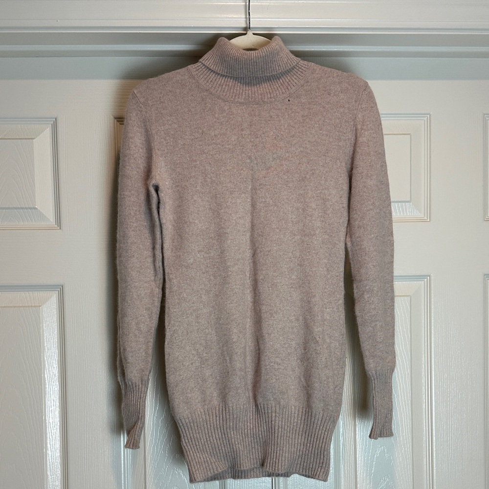 Women's Taupe Turtleneck Sweater